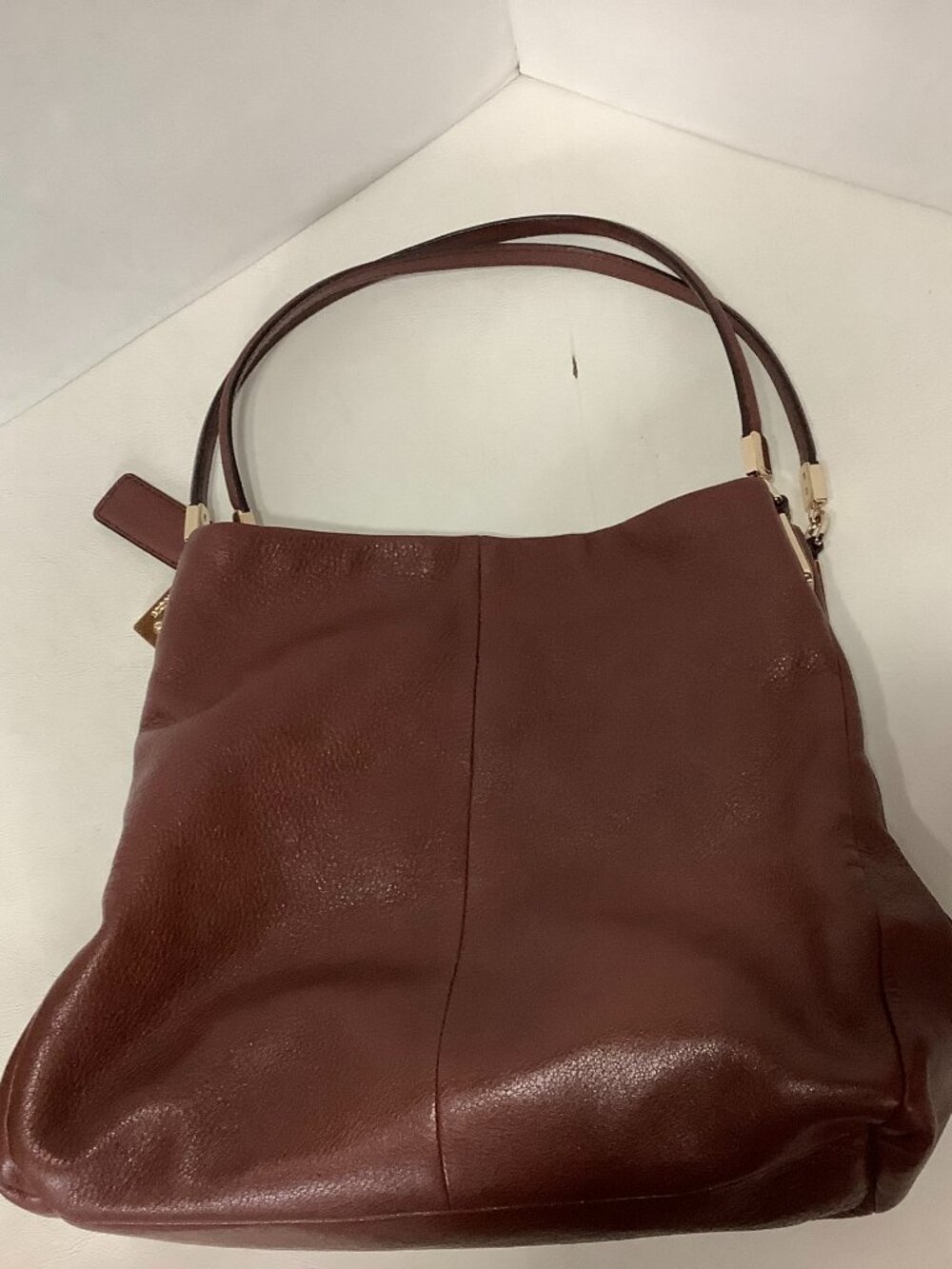 Coach Phoebe Madison Boho Leather Shoulder Bag Brown 26224 12" x 12"